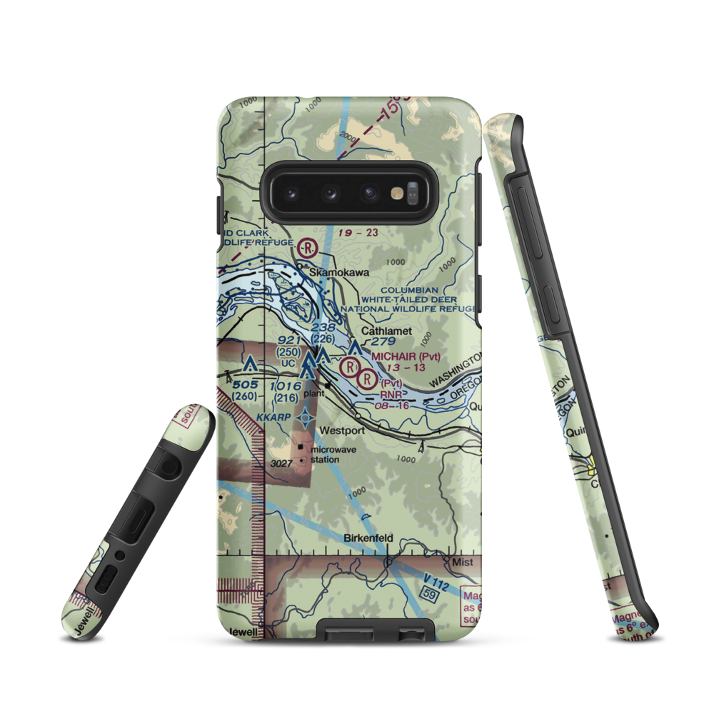 Michair Airport (WT44) VFR Sectional Samsung Phone Case Samsung Galaxy S10 model shown