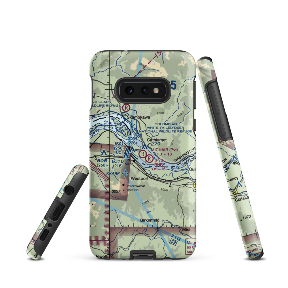 Michair Airport (WT44) VFR Sectional Samsung Phone Case Samsung Galaxy S10 Plus model shown