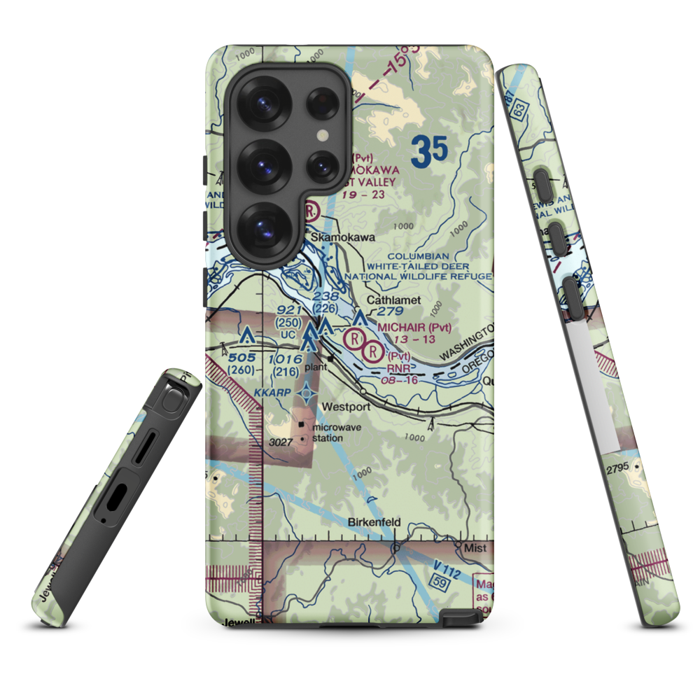 Michair Airport (WT44) VFR Sectional Samsung Phone Case Samsung Galaxy S25 Ultra model shown