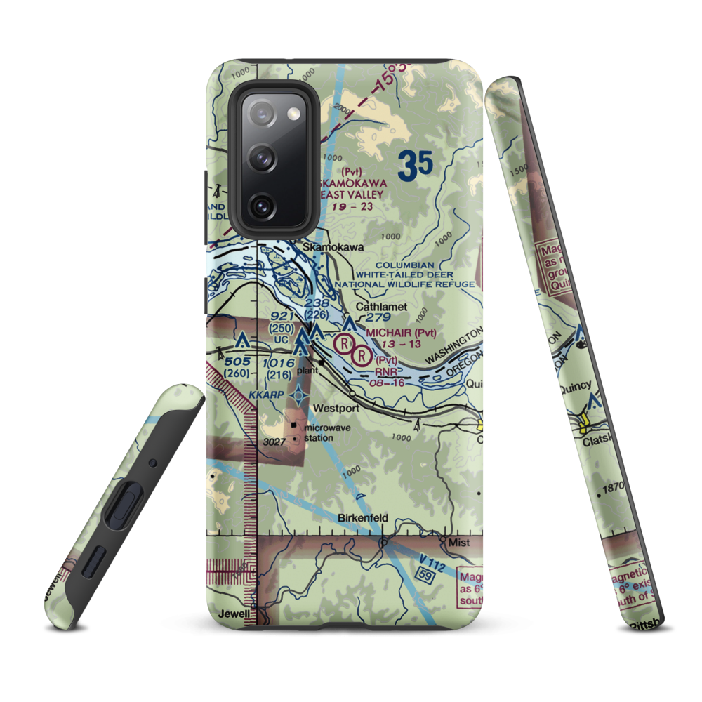 Michair Airport (WT44) VFR Sectional Samsung Phone Case Samsung Galaxy S20 FE model shown