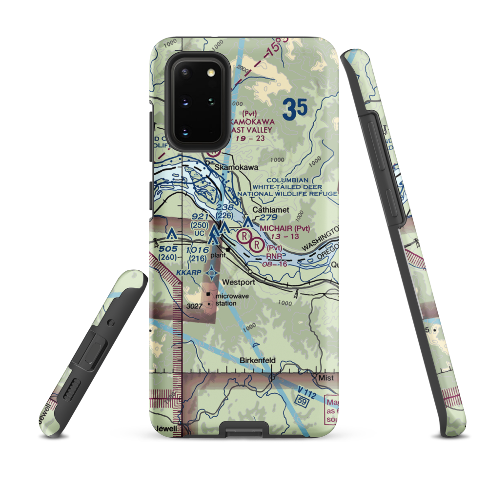 Michair Airport (WT44) VFR Sectional Samsung Phone Case Samsung Galaxy S20 Plus model shown