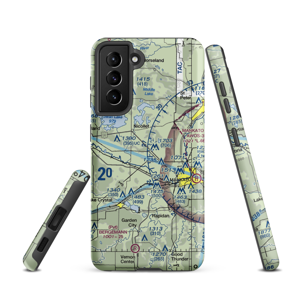 Michels Farms Airport (MN46) VFR Sectional Samsung Phone Case Samsung Galaxy S21 model shown