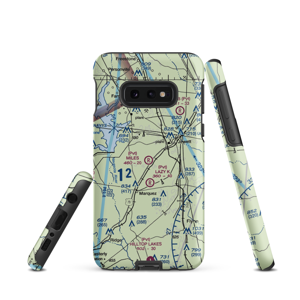 Miles Field (40TA) VFR Sectional Samsung Phone Case Samsung Galaxy S10e model shown