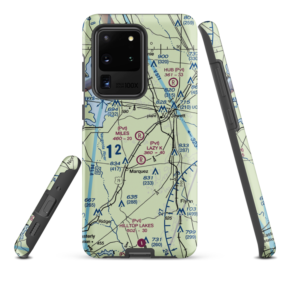 Miles Field (40TA) VFR Sectional Samsung Phone Case Samsung Galaxy S20 Ultra model shown
