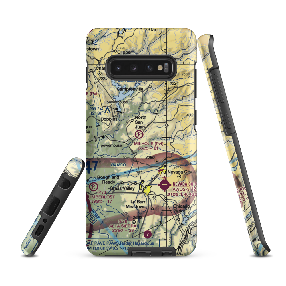 Milhous Ranch Airport (79CL) VFR Sectional Samsung Phone Case Samsung Galaxy S10 Plus model shown