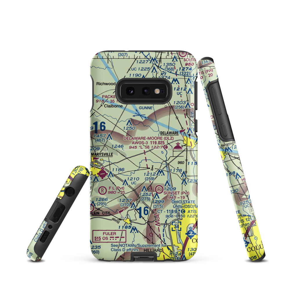Mill Creek Airport (OI85) VFR Sectional Samsung Phone Case Samsung Galaxy S10 Plus model shown
