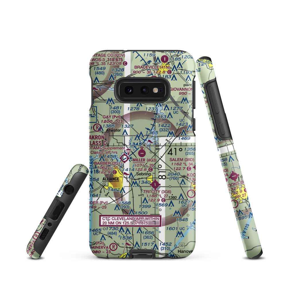 Miller Airport (4G3) VFR Sectional Samsung Phone Case Samsung Galaxy S10e model shown