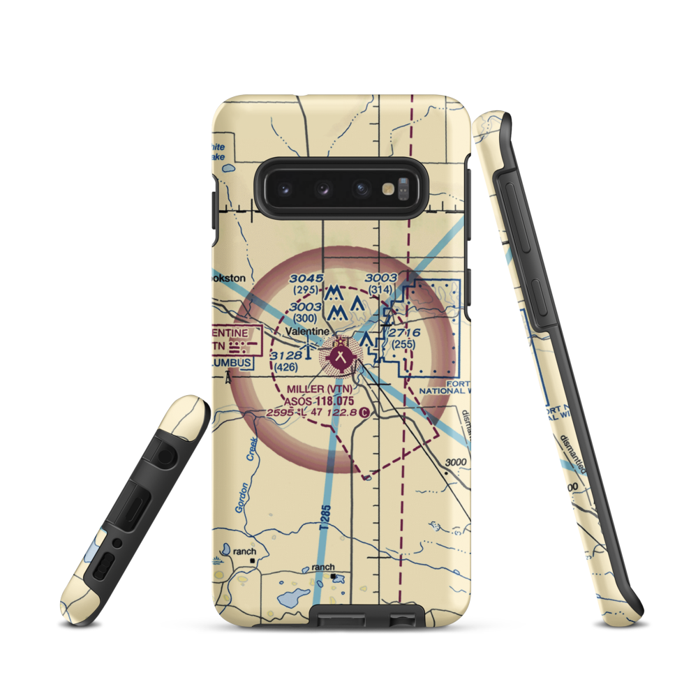 Miller Field (VTN) VFR Sectional Samsung Phone Case Samsung Galaxy S10 model shown