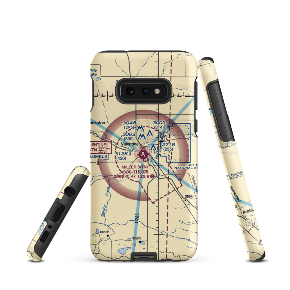 Miller Field (VTN) VFR Sectional Samsung Phone Case Samsung Galaxy S10 Plus model shown