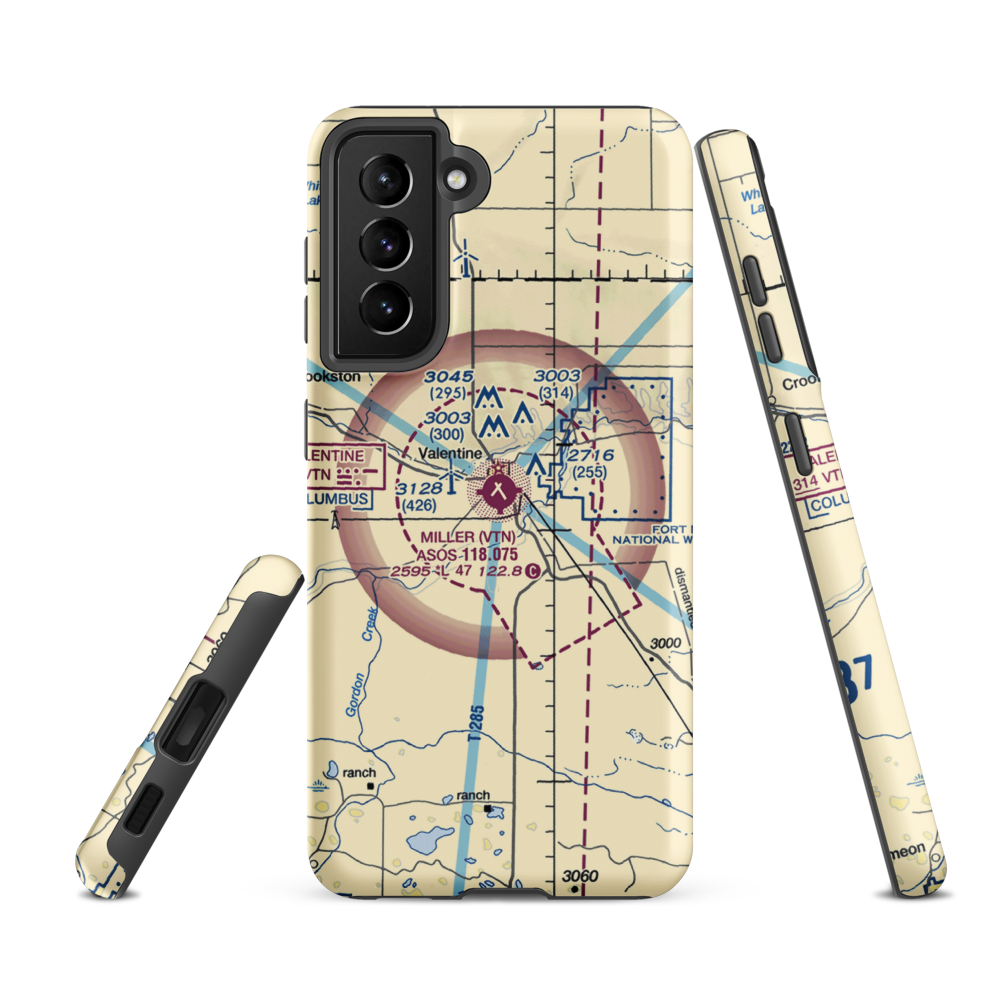 Miller Field (VTN) VFR Sectional Samsung Phone Case Samsung Galaxy S21 FE model shown