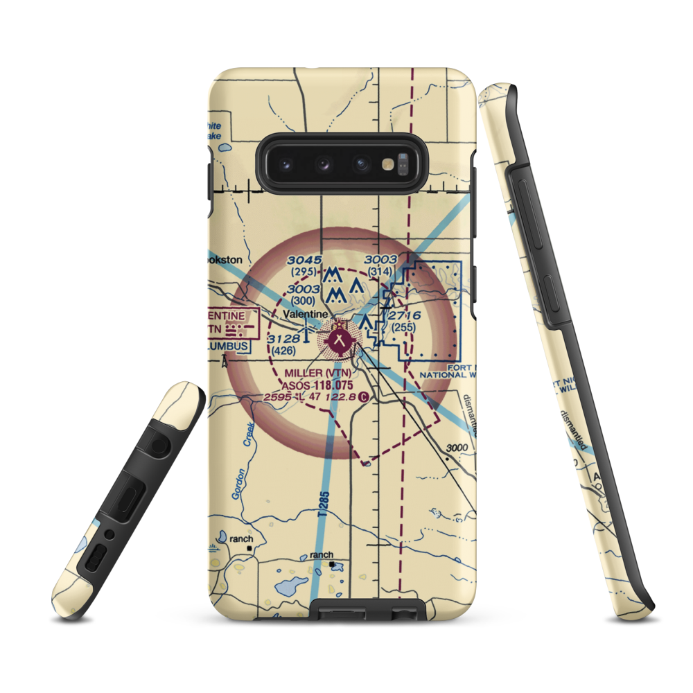 Miller Field (VTN) VFR Sectional Samsung Phone Case Samsung Galaxy S10e model shown