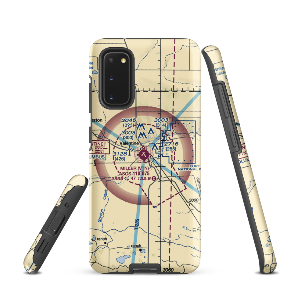 Miller Field (VTN) VFR Sectional Samsung Phone Case Samsung Galaxy S20 model shown