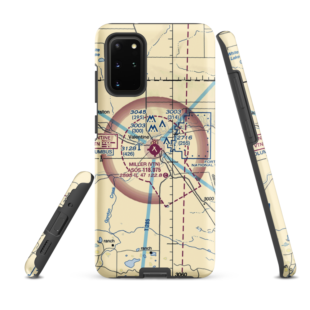 Miller Field (VTN) VFR Sectional Samsung Phone Case Samsung Galaxy S20 Plus model shown