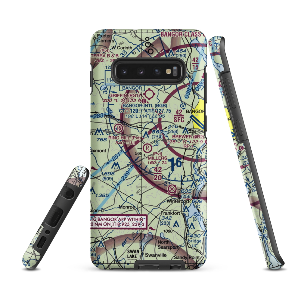 Miller's Field (ME74) VFR Sectional Samsung Phone Case Samsung Galaxy S10 Plus model shown