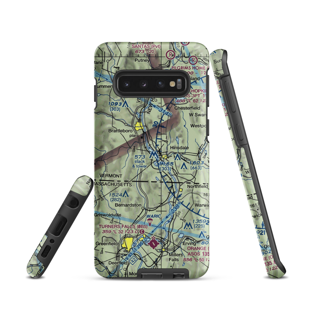 Miller's Pleasure Airfield (VT47) VFR Sectional Samsung Phone Case Samsung Galaxy S10 model shown