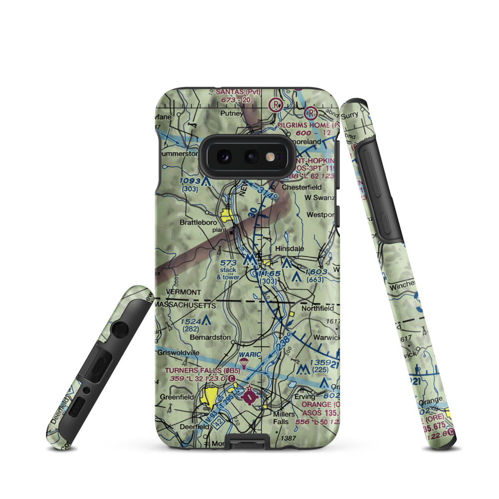 Miller's Pleasure Airfield (VT47) VFR Sectional Samsung Phone Case Samsung Galaxy S10e model shown