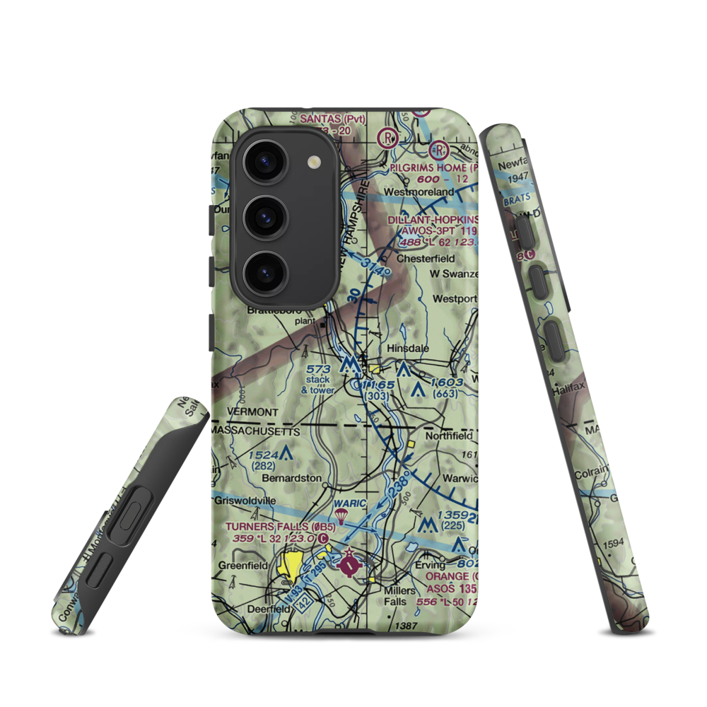 Miller's Pleasure Airfield (VT47) VFR Sectional Samsung Phone Case Samsung Galaxy S23 model shown