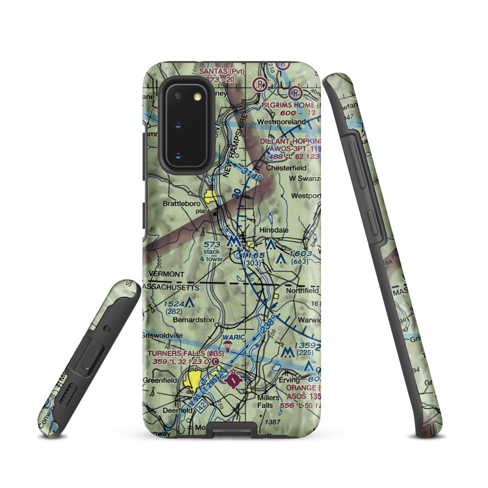 Miller's Pleasure Airfield (VT47) VFR Sectional Samsung Phone Case Samsung Galaxy S20 model shown