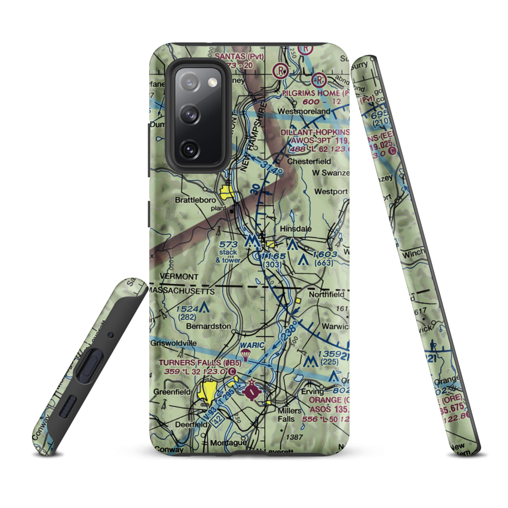 Miller's Pleasure Airfield (VT47) VFR Sectional Samsung Phone Case Samsung Galaxy S20 FE model shown