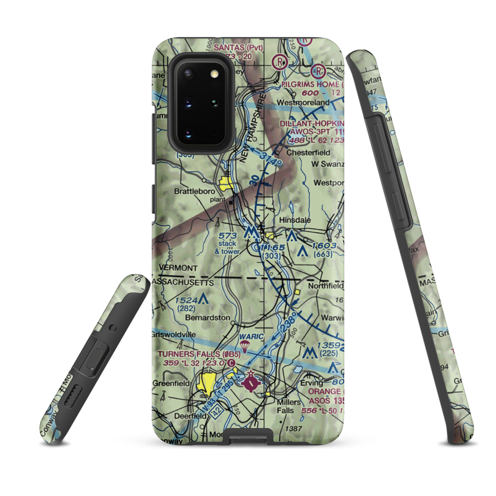Miller's Pleasure Airfield (VT47) VFR Sectional Samsung Phone Case Samsung Galaxy S20 Plus model shown