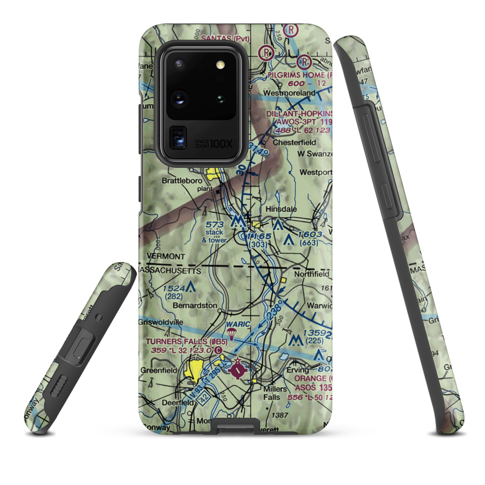 Miller's Pleasure Airfield (VT47) VFR Sectional Samsung Phone Case Samsung Galaxy S20 Ultra model shown
