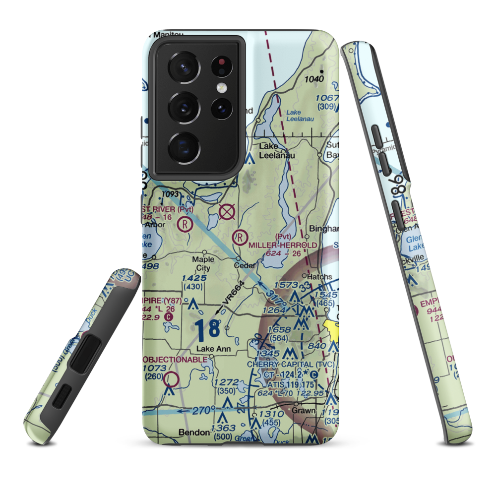Miller-Herrold Airport (28MI) VFR Sectional Samsung Phone Case Samsung Galaxy S21 Ultra model shown