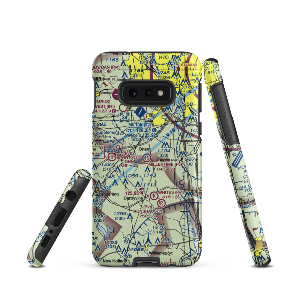 Millertime Airport (4OH4) VFR Sectional Samsung Phone Case Samsung Galaxy S10e model shown