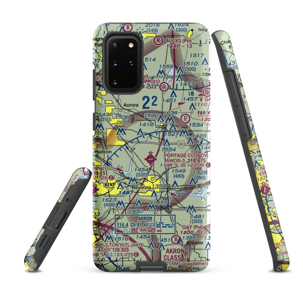 Mills Airport (7E3) VFR Sectional Samsung Phone Case Samsung Galaxy S20 Plus model shown