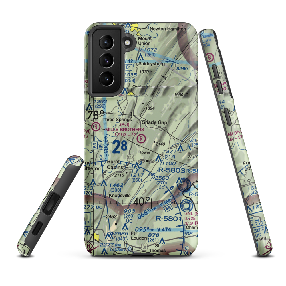 Mills Brothers Airport (05PS) VFR Sectional Samsung Phone Case Samsung Galaxy S21 FE model shown