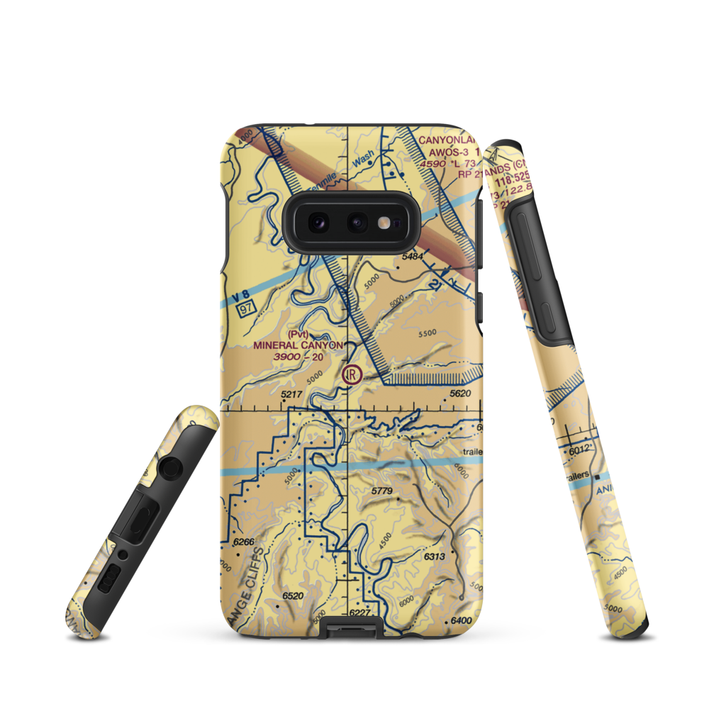 Mineral Canyon Strip (UT75) VFR Sectional Samsung Phone Case Samsung Galaxy S10 Plus model shown