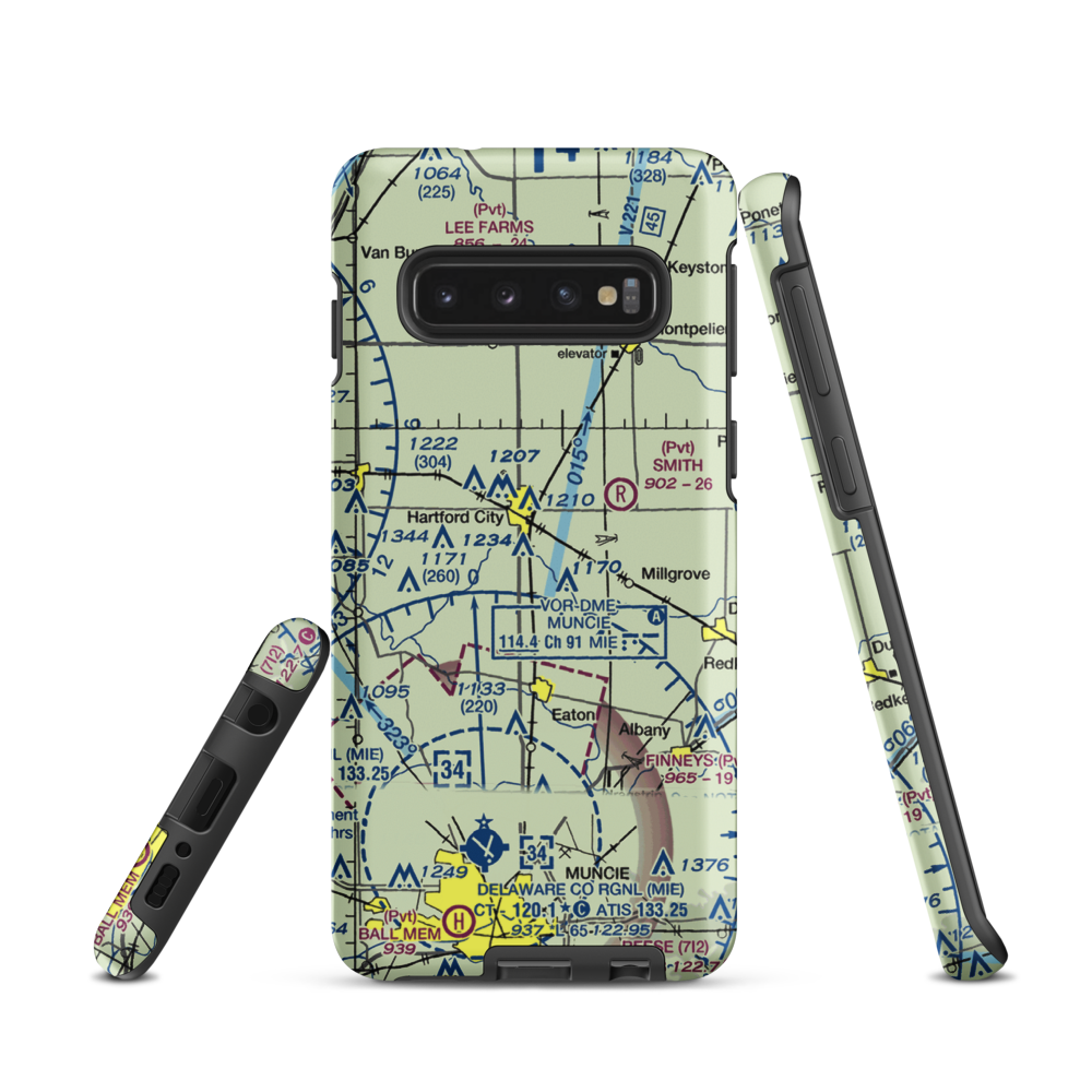 Minneman Airport (21IN) VFR Sectional Samsung Phone Case Samsung Galaxy S10 model shown