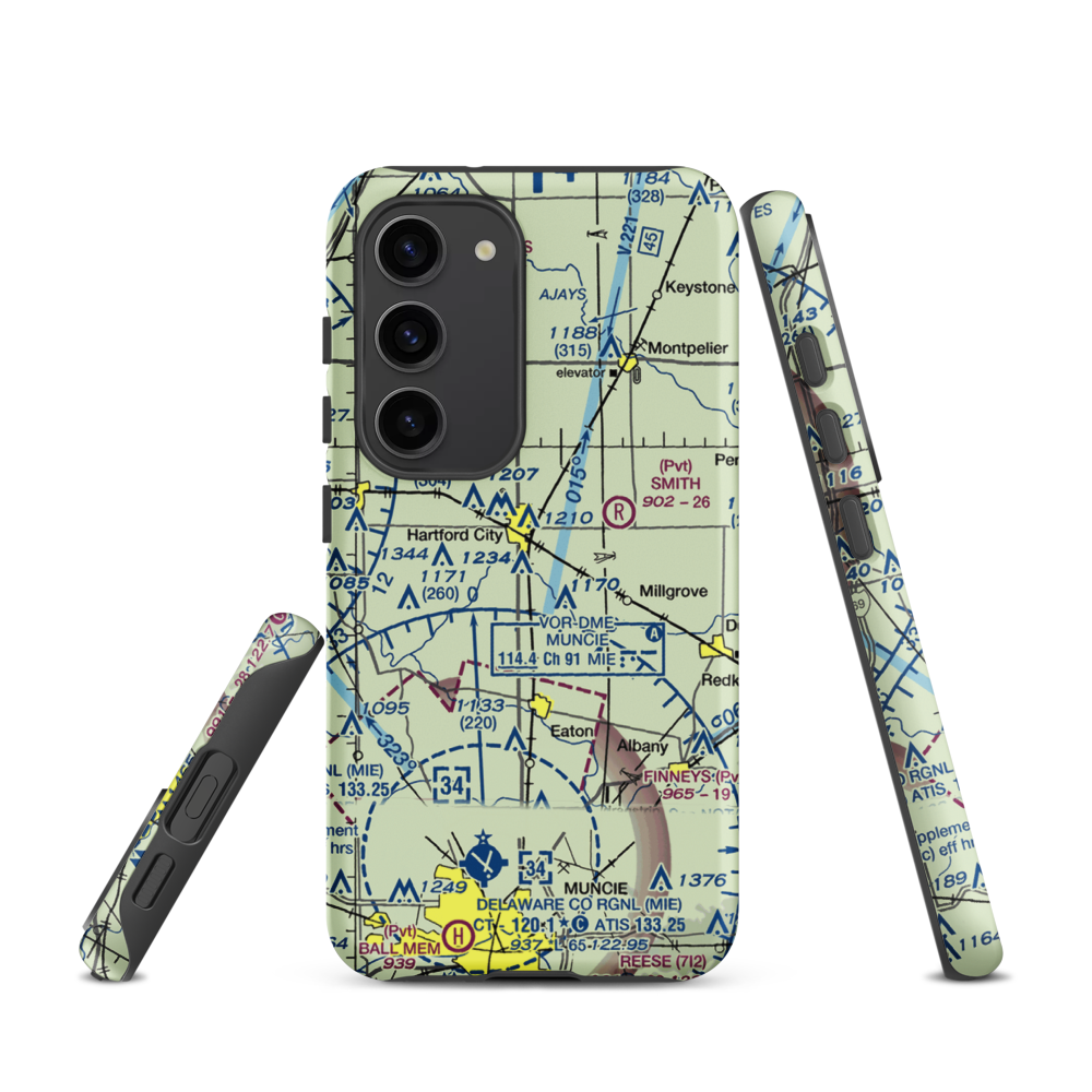 Minneman Airport (21IN) VFR Sectional Samsung Phone Case Samsung Galaxy S23 model shown