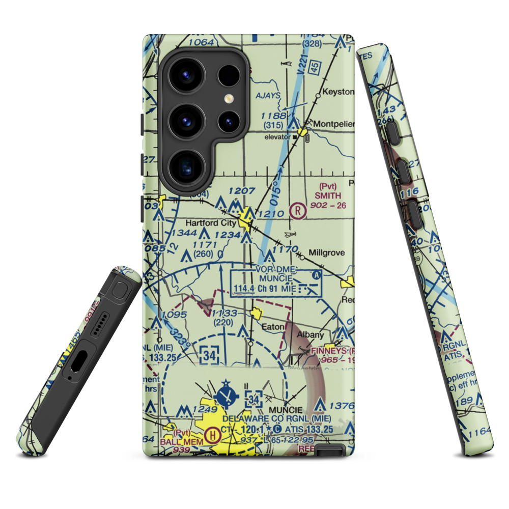 Minneman Airport (21IN) VFR Sectional Samsung Phone Case Samsung Galaxy S24 Ultra model shown