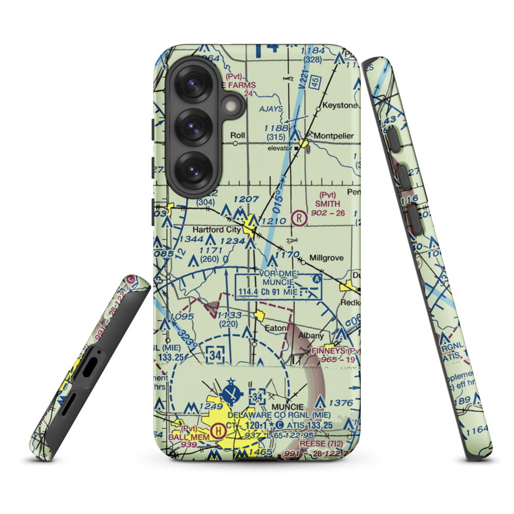 Minneman Airport (21IN) VFR Sectional Samsung Phone Case Samsung Galaxy S25 Plus model shown