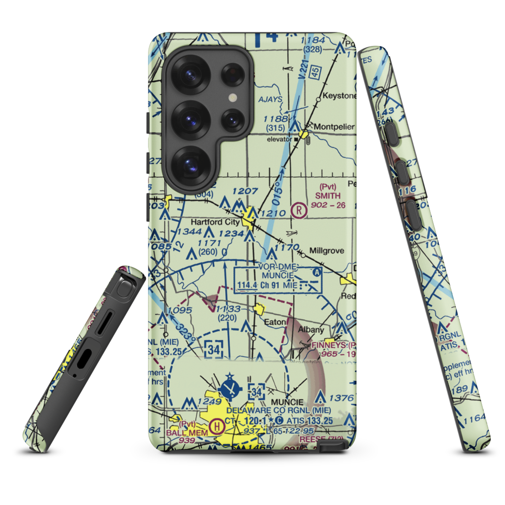 Minneman Airport (21IN) VFR Sectional Samsung Phone Case Samsung Galaxy S25 Ultra model shown