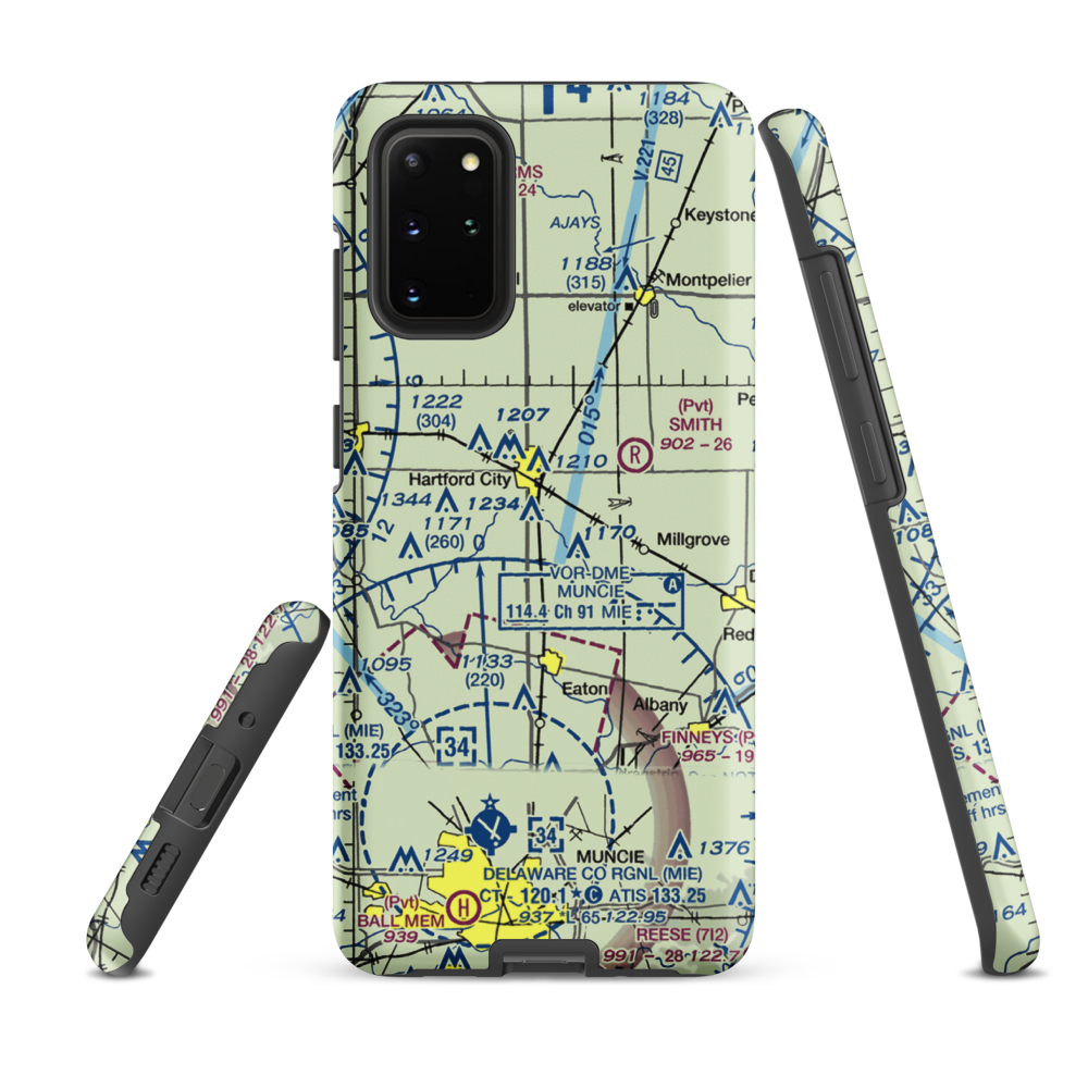 Minneman Airport (21IN) VFR Sectional Samsung Phone Case Samsung Galaxy S20 Plus model shown