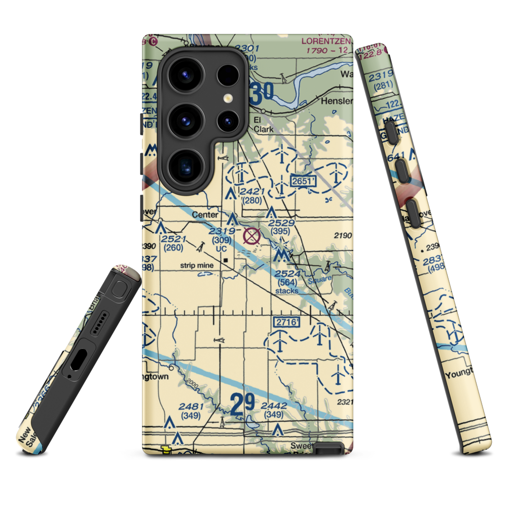 Minnkota Private Airport (23ND) VFR Sectional Samsung Phone Case Samsung Galaxy S24 Ultra model shown