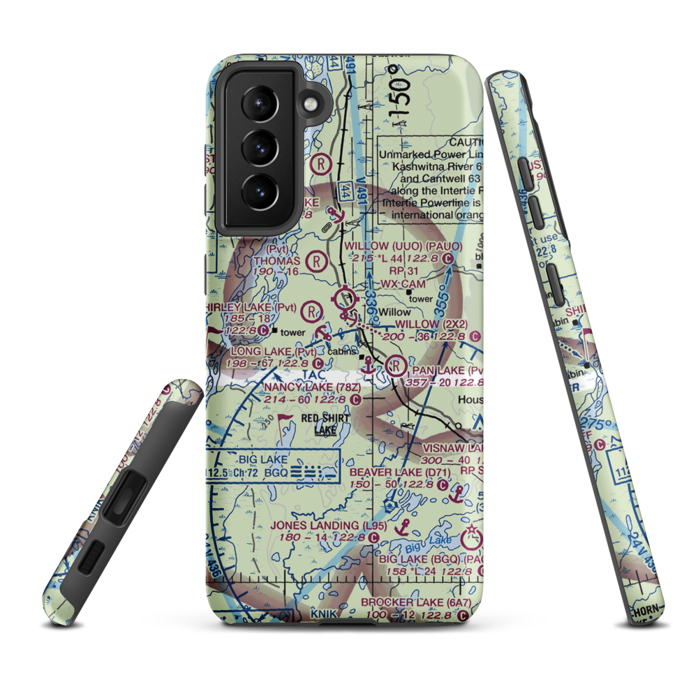 Minuteman Strip (AK68) VFR Sectional Samsung Phone Case Samsung Galaxy S21 Plus model shown