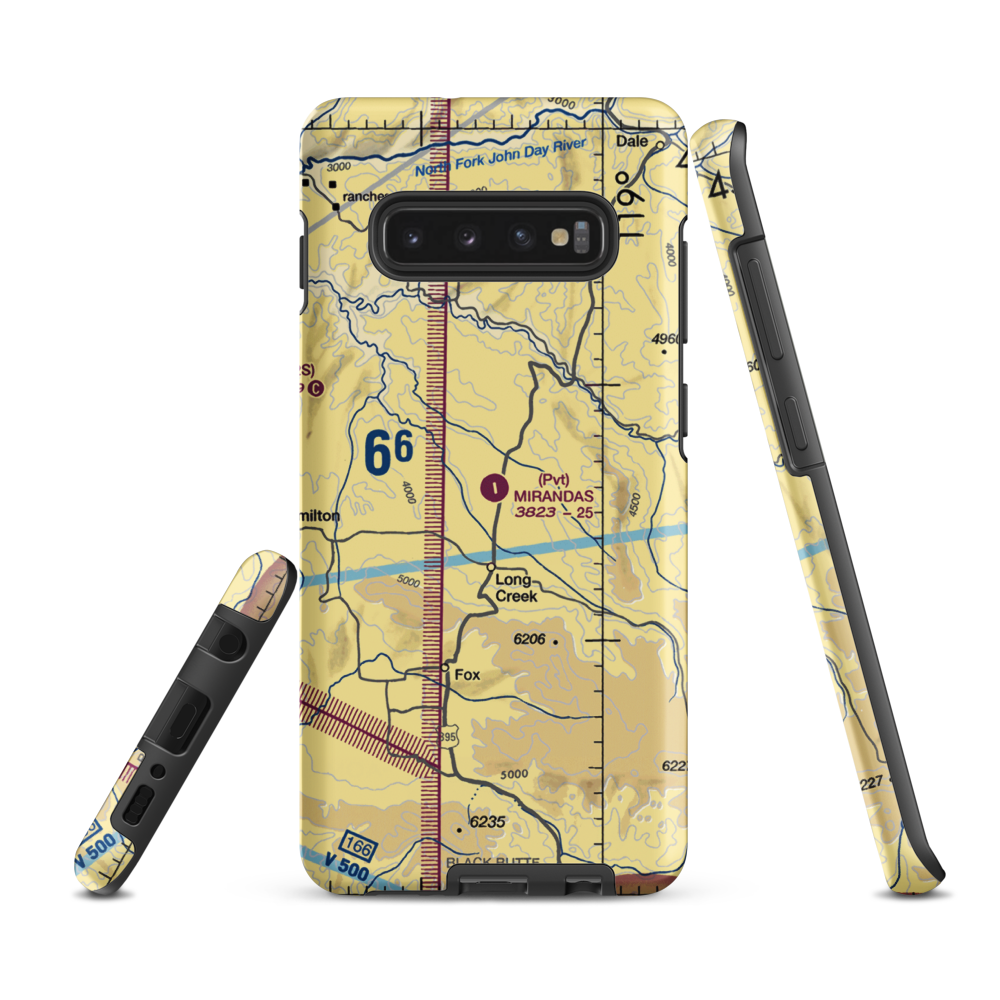 Miranda's Skyranch Airport (OR07) VFR Sectional Samsung Phone Case Samsung Galaxy S10 Plus model shown