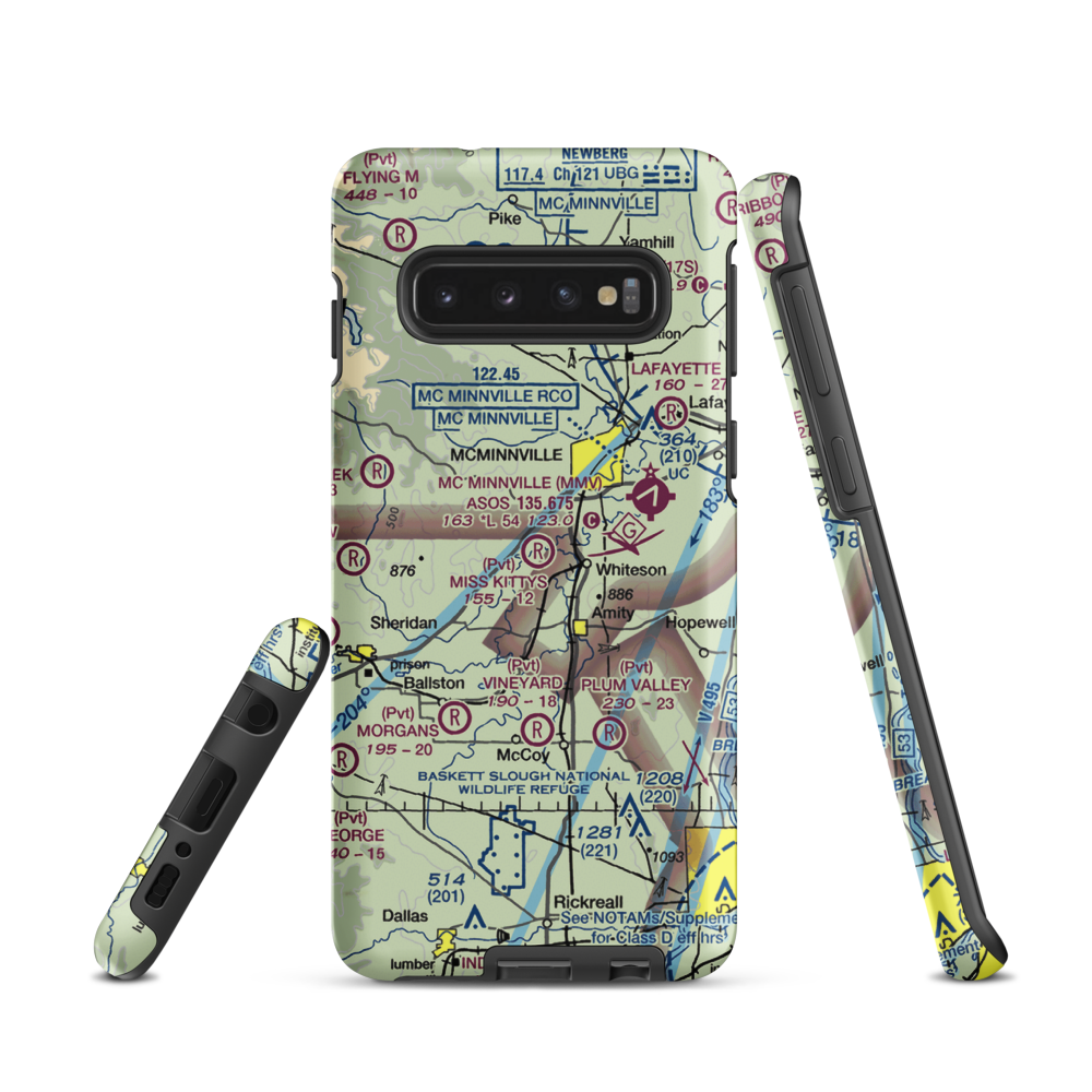 Miss Kittys Strip Airport (OG44) VFR Sectional Samsung Phone Case Samsung Galaxy S10 model shown