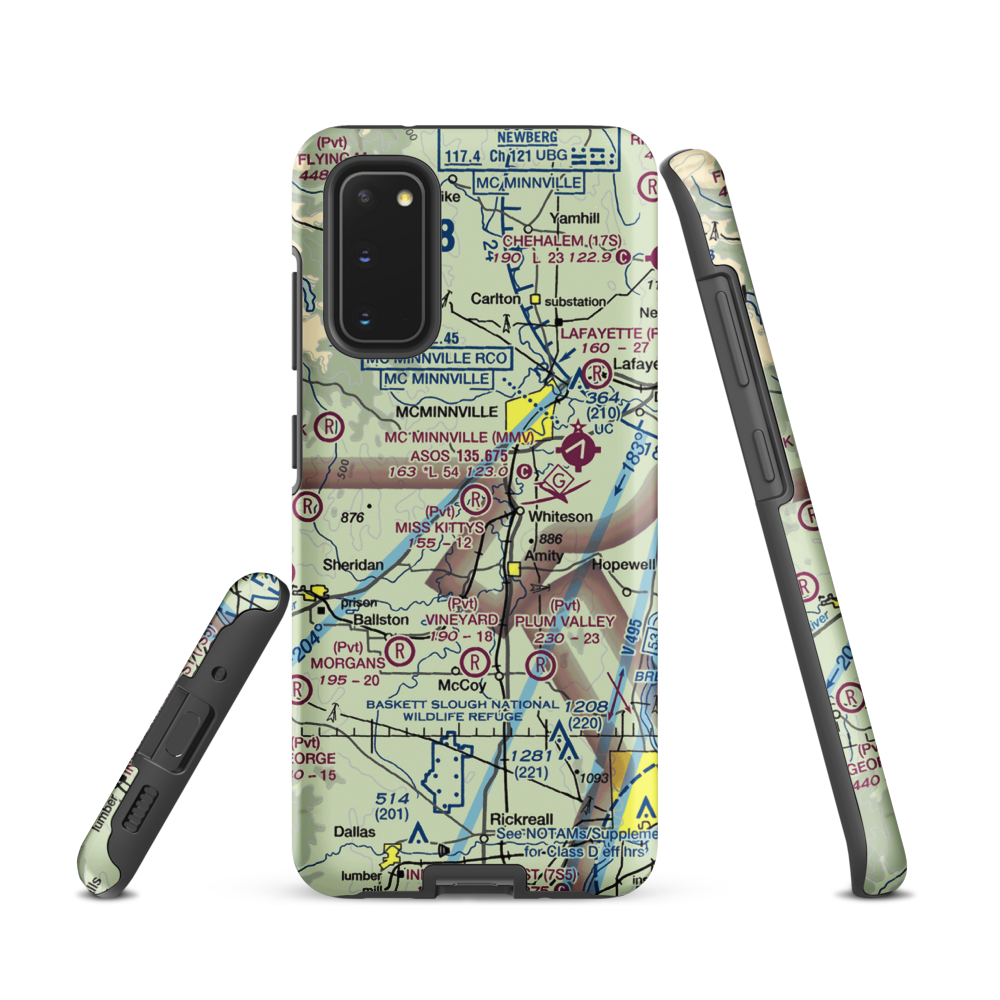Miss Kittys Strip Airport (OG44) VFR Sectional Samsung Phone Case Samsung Galaxy S20 model shown