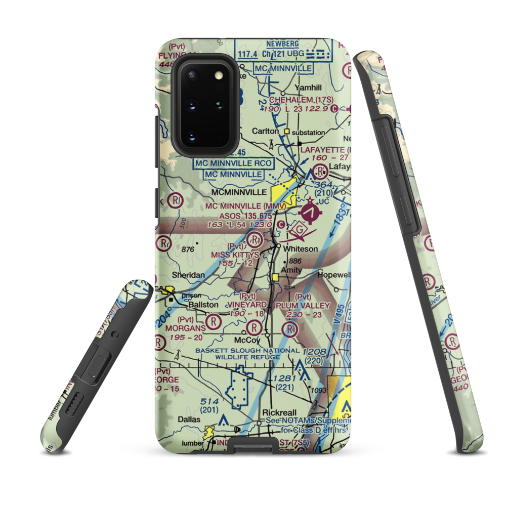 Miss Kittys Strip Airport (OG44) VFR Sectional Samsung Phone Case Samsung Galaxy S20 Plus model shown