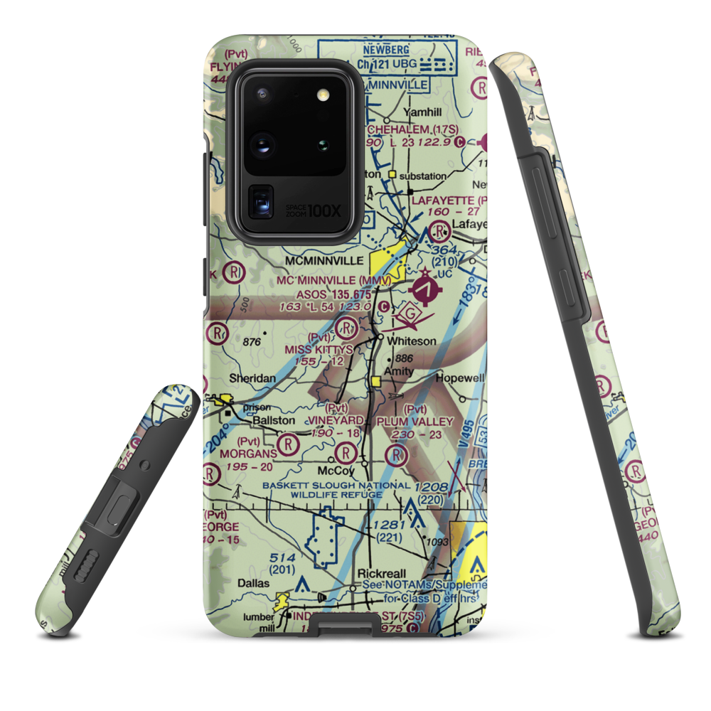 Miss Kittys Strip Airport (OG44) VFR Sectional Samsung Phone Case Samsung Galaxy S20 Ultra model shown