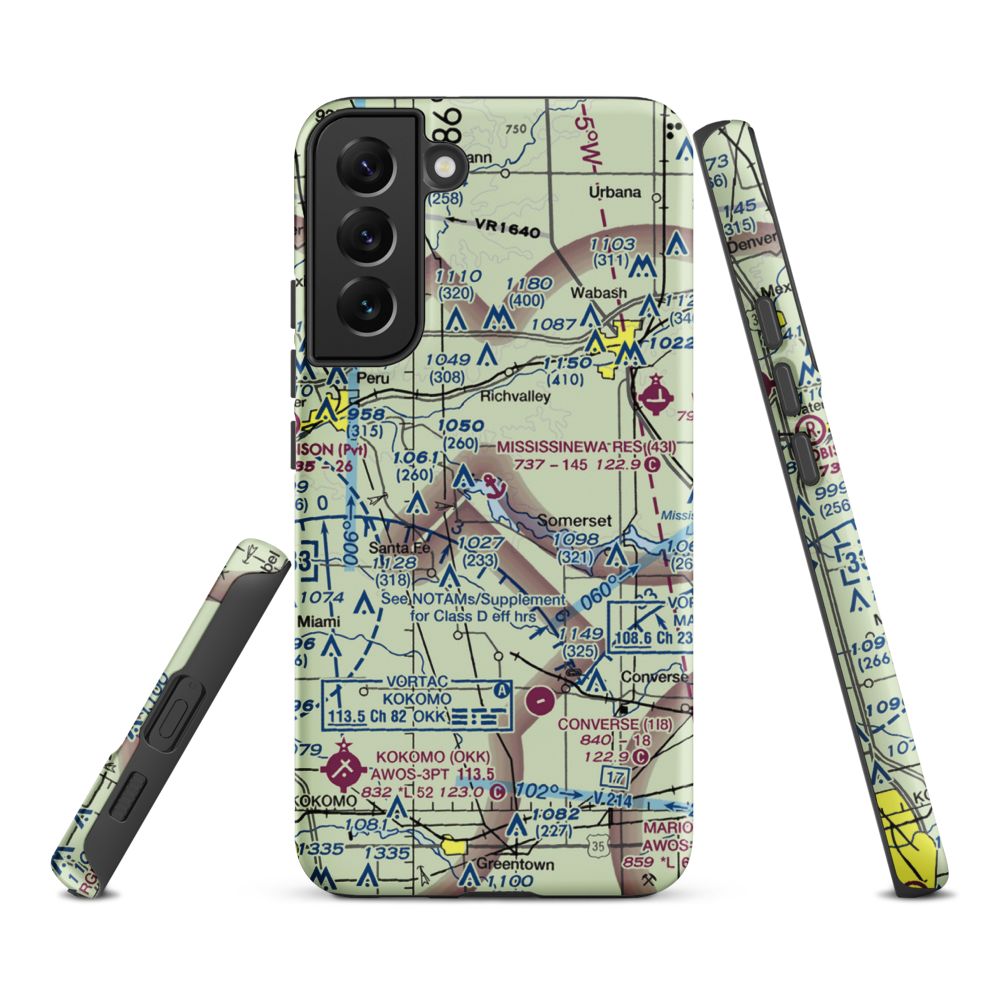 Mississinewa Reservoir Landing Area Seaplane Base (43I) VFR Sectional Samsung Phone Case Samsung Galaxy S22 Plus model shown