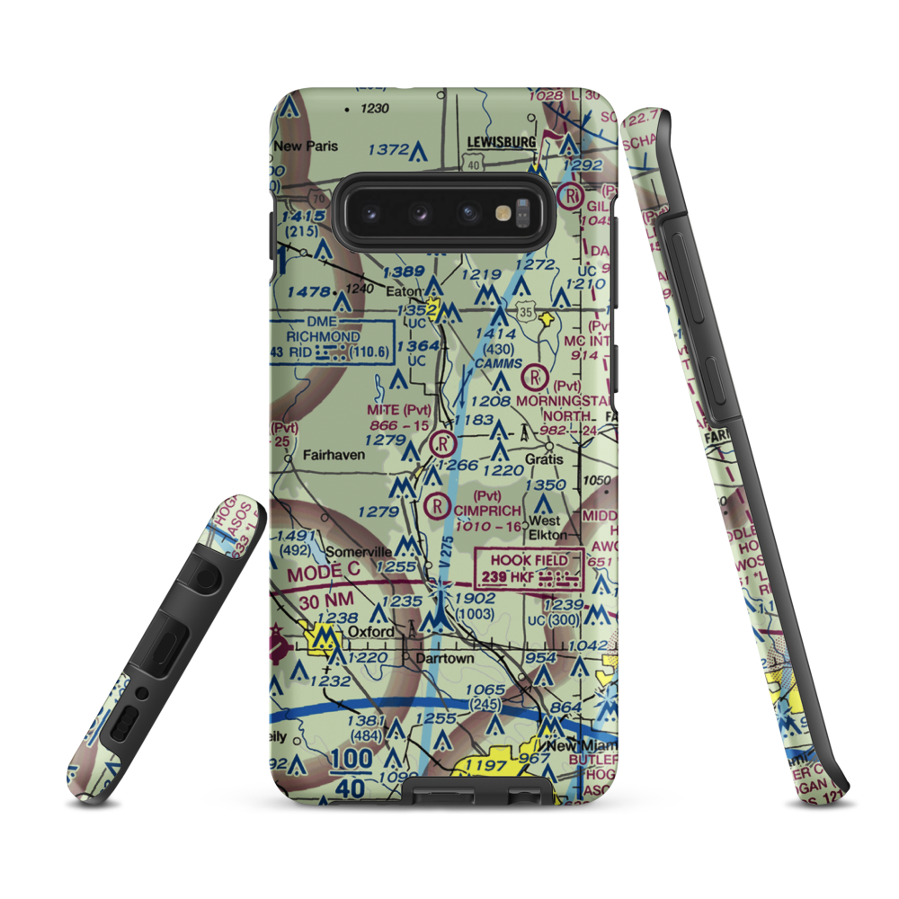 Mite Airport (OI89) VFR Sectional Samsung Phone Case Samsung Galaxy S10 Plus model shown