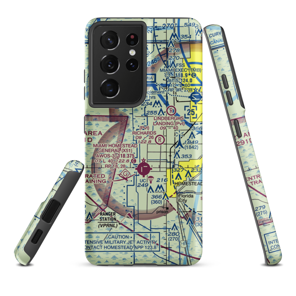 Mjd STOLport (FL31) VFR Sectional Samsung Phone Case Samsung Galaxy S21 Ultra model shown