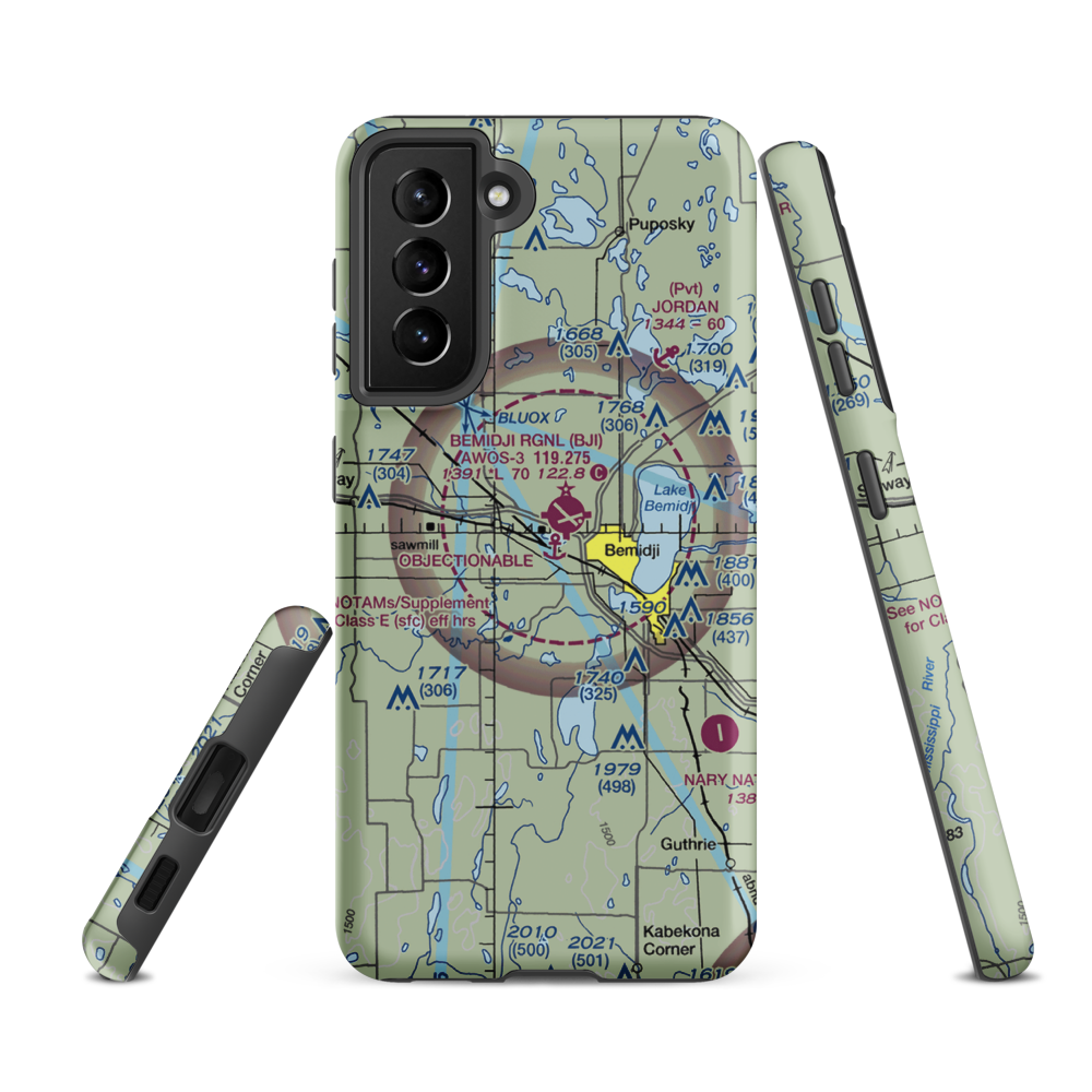 Moberg Air Base (MN13) VFR Sectional Samsung Phone Case Samsung Galaxy S21 Ultra model shown