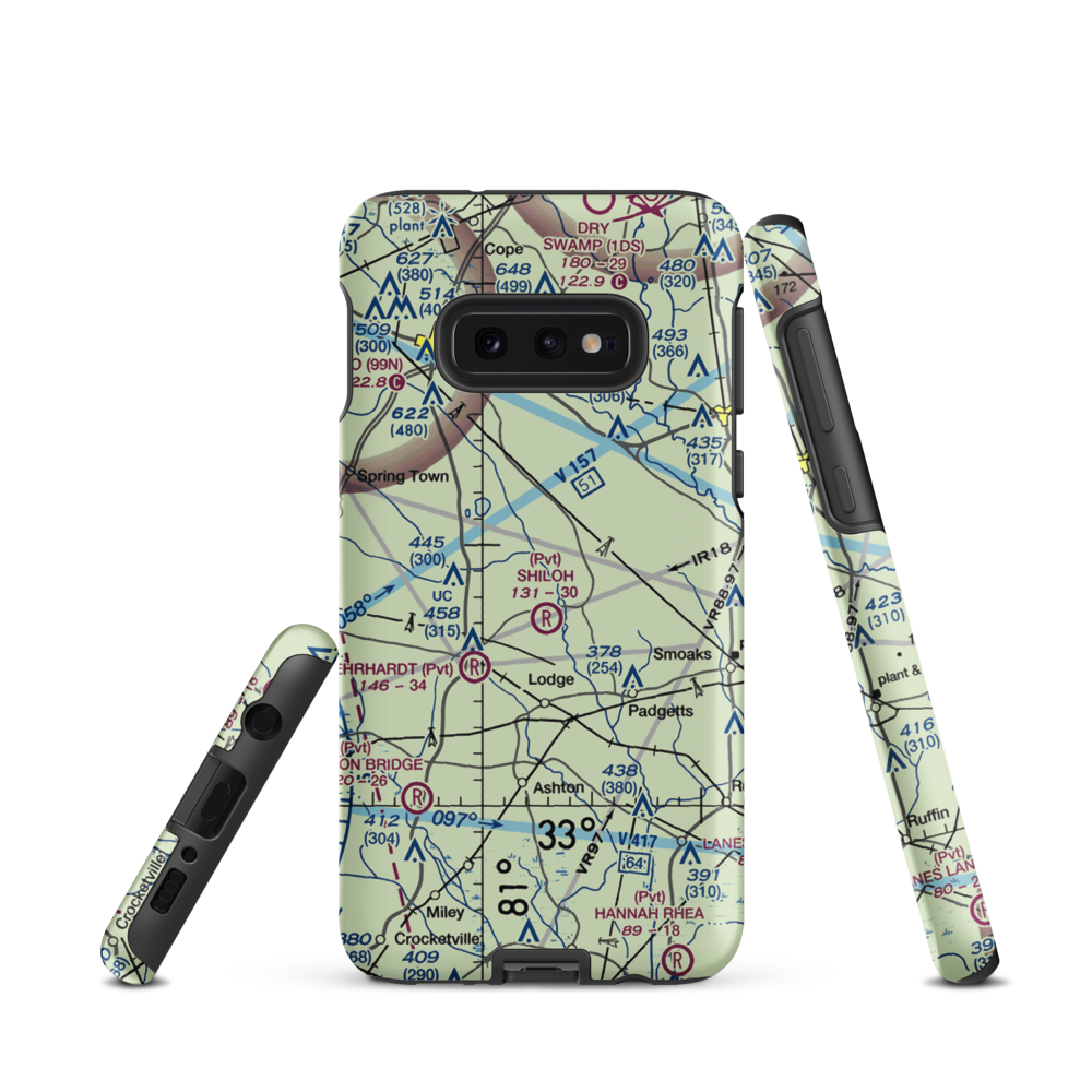 Moccasin Creek Airport (51SC) VFR Sectional Samsung Phone Case Samsung Galaxy S10e model shown