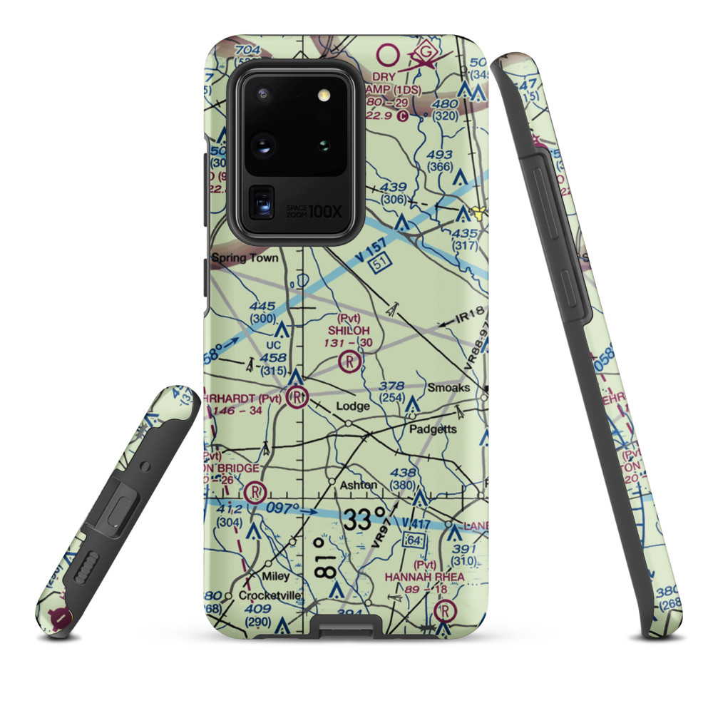 Moccasin Creek Airport (51SC) VFR Sectional Samsung Phone Case Samsung Galaxy S20 Ultra model shown
