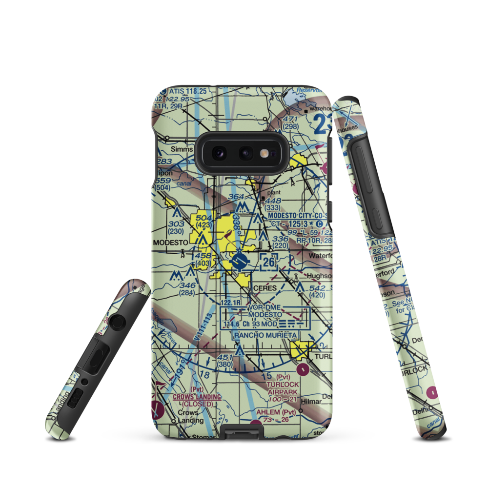 Modesto City Co-Harry Sham Field (MOD) VFR Sectional Samsung Phone Case Samsung Galaxy S10 Plus model shown